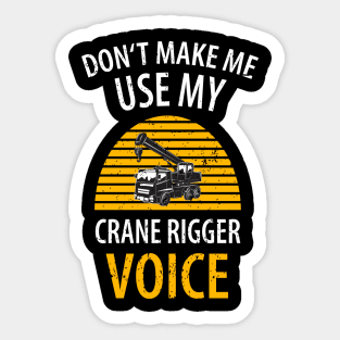 crane driver father father's day construction work Sticker